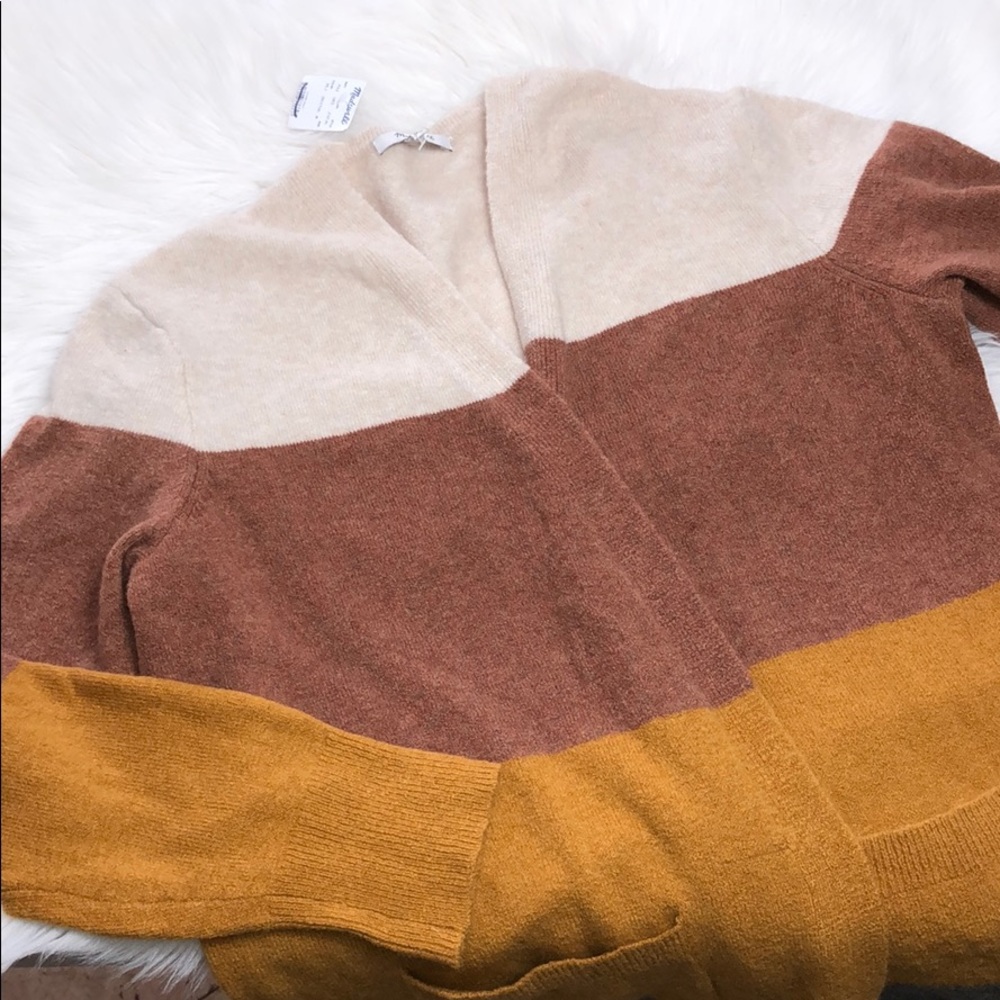 MADEWELL COLORBLOCK CARDIGAN